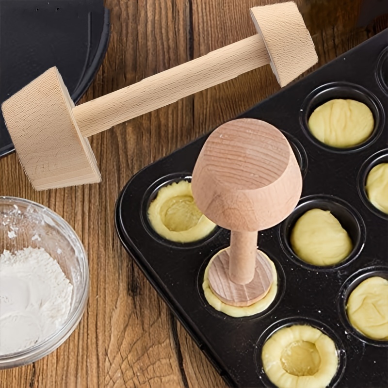 Meal Prep Dinners - Dual-End Wooden Egg Tart Mold Premium