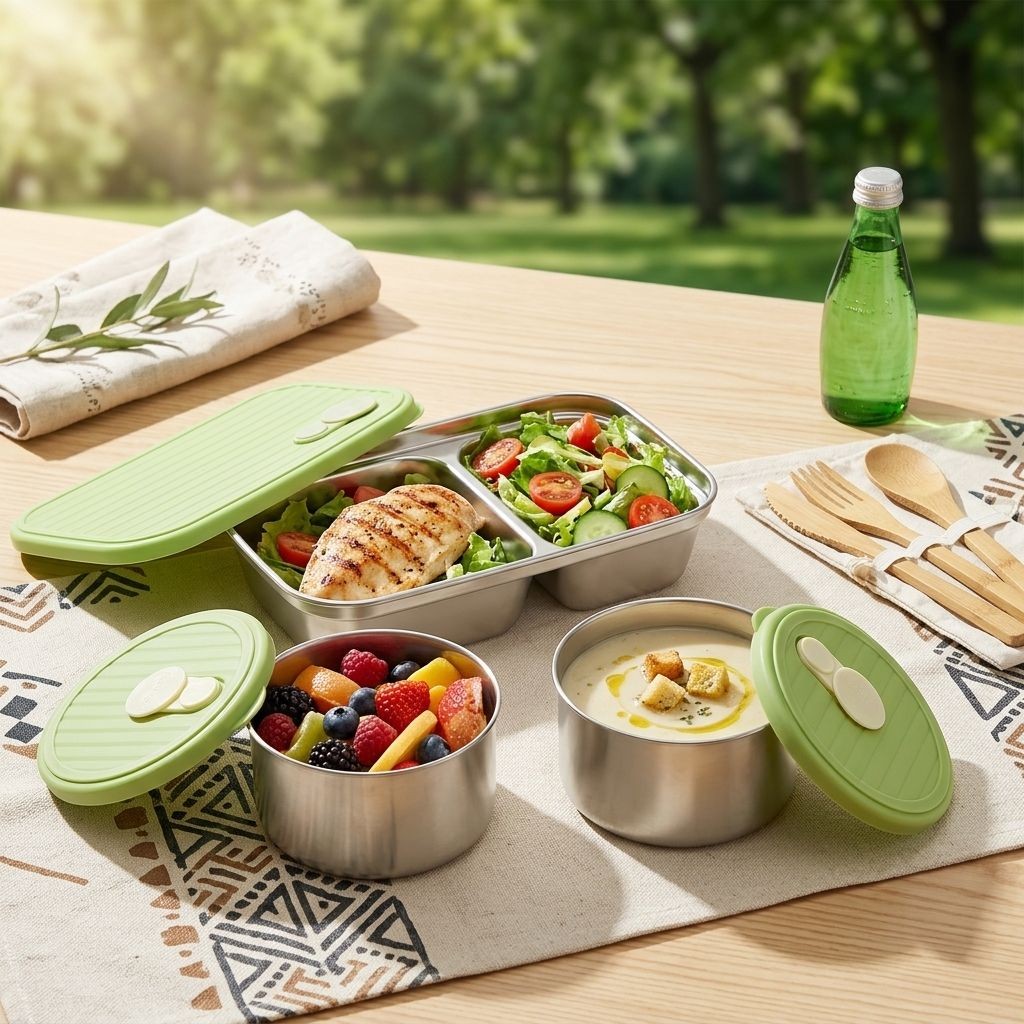 Meal Prep Kinder - Microwave Safe 304 Stainless Steel Bento