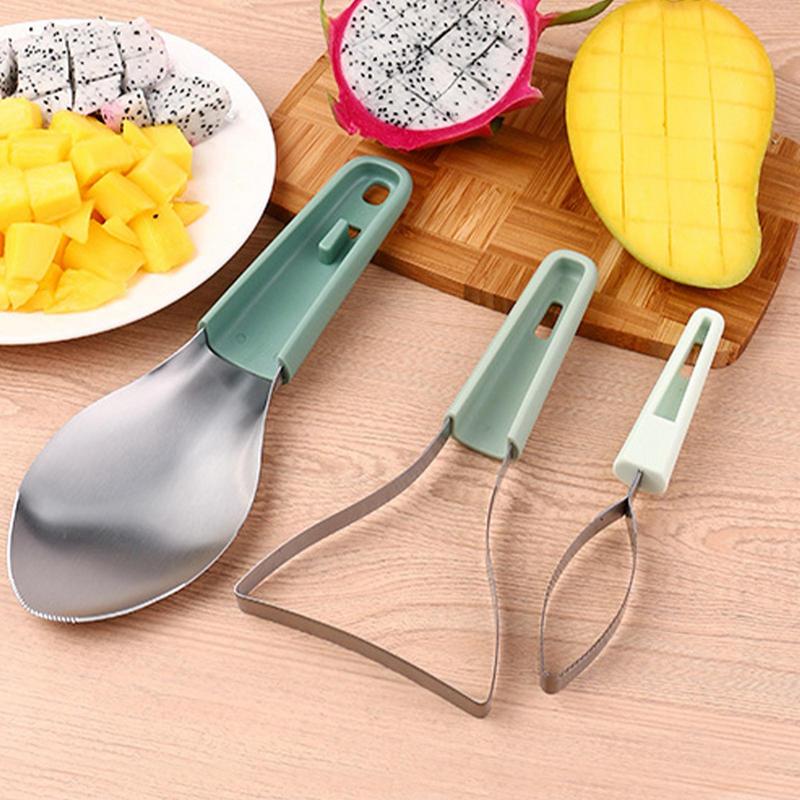 Mango Splitter Tool - Mango Peeler 3pcs Fruit Pit Remover