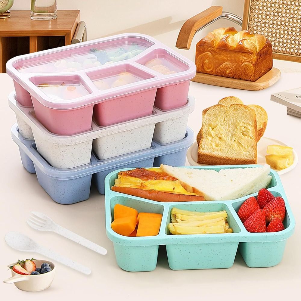 Meal Prep Kinder - 4 Compartments Kids Bento Box Reusable