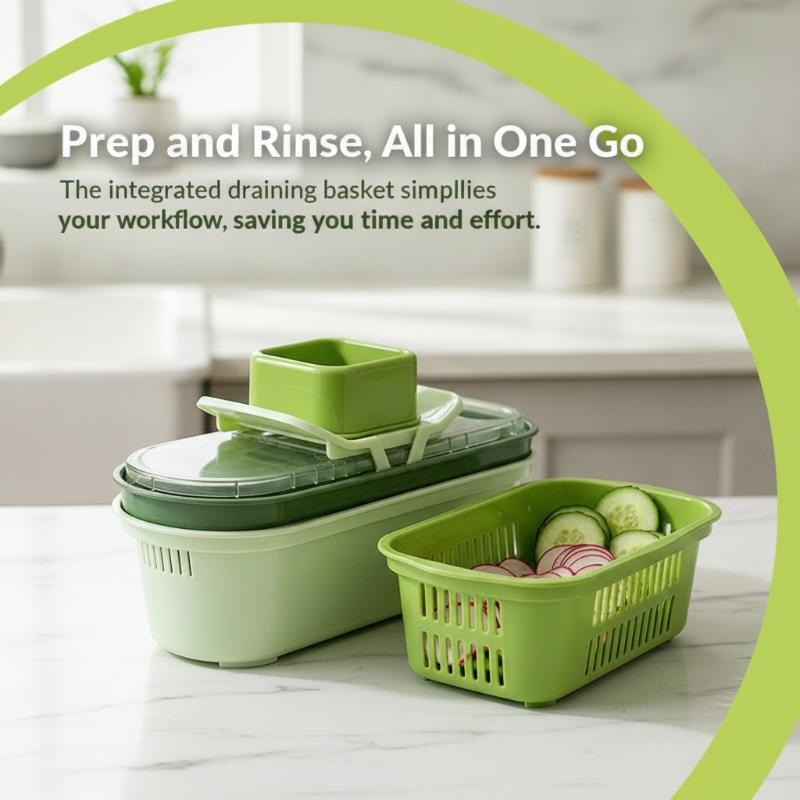 Meal Prep Potatoes - Multifunctional Vegetable Fruit Slicer with Basket