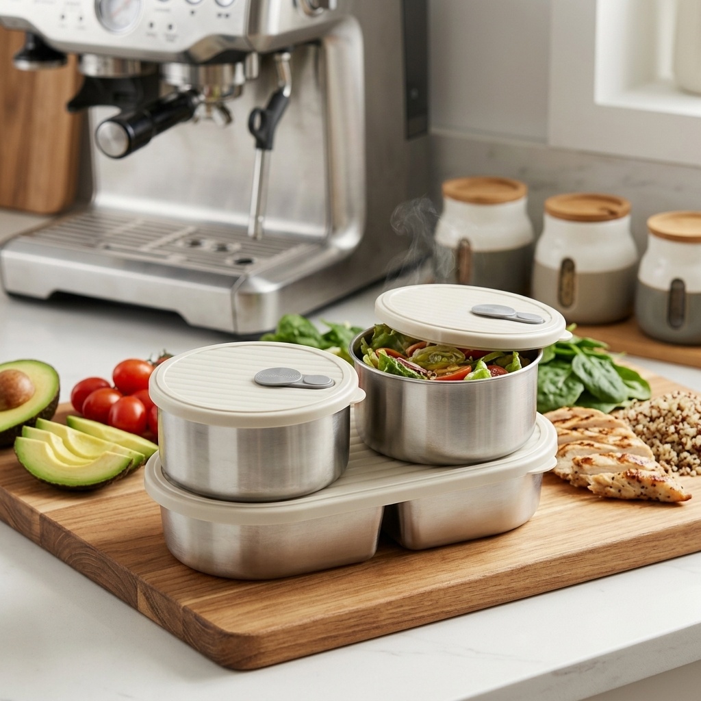 Meal Prep Kinder - Microwave Safe 304 Stainless Steel Lunch