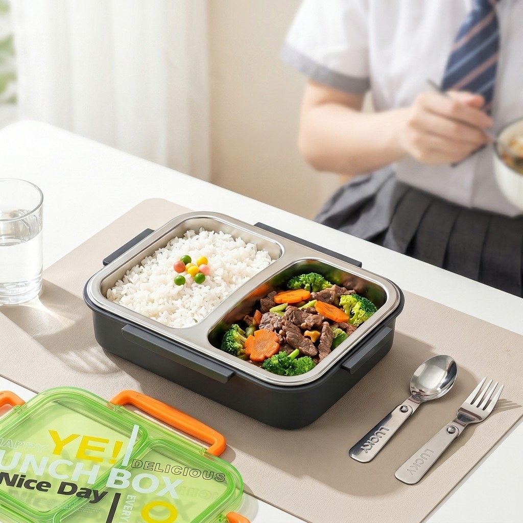Meal Prep Kinder - Microwavable 304 Stainless Steel Bento Lunch
