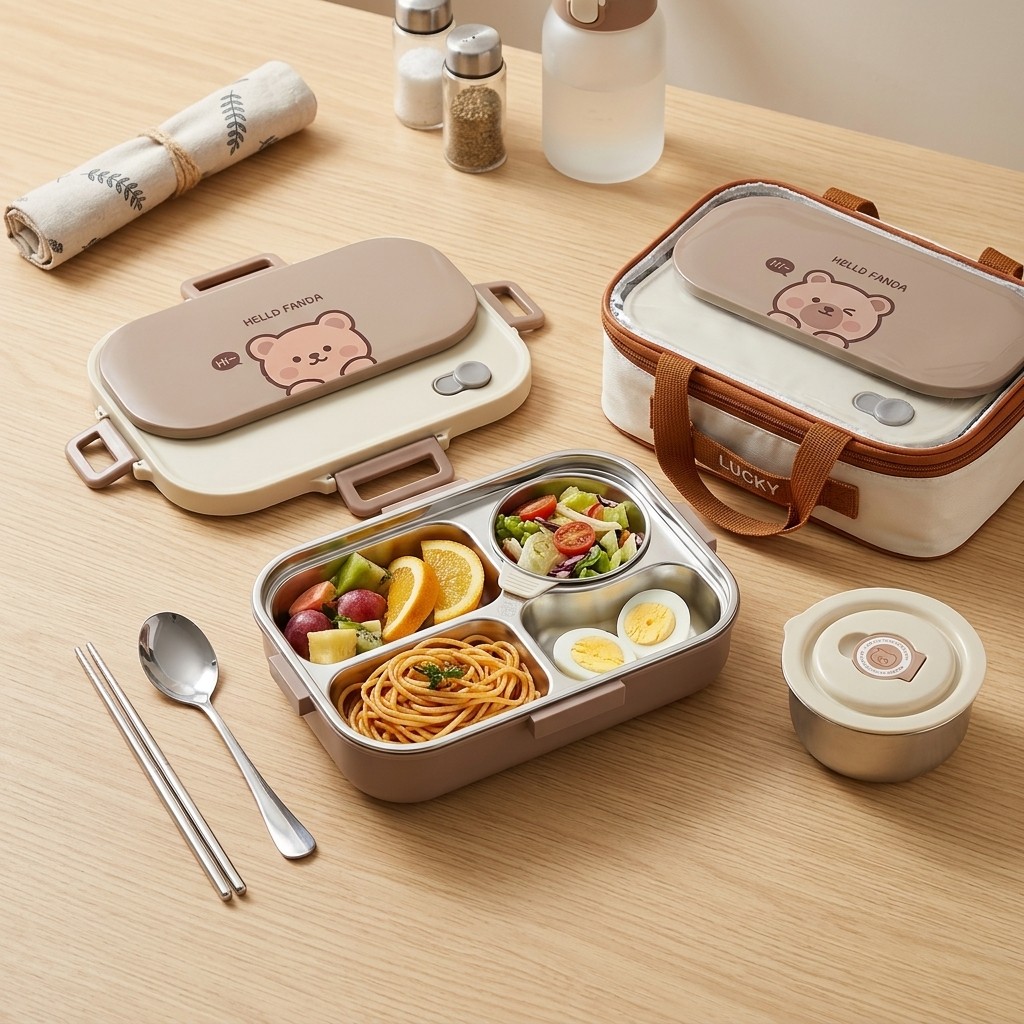 Meal Prep Kinder - 304 Stainless Steel Bento Box Leak-Proof