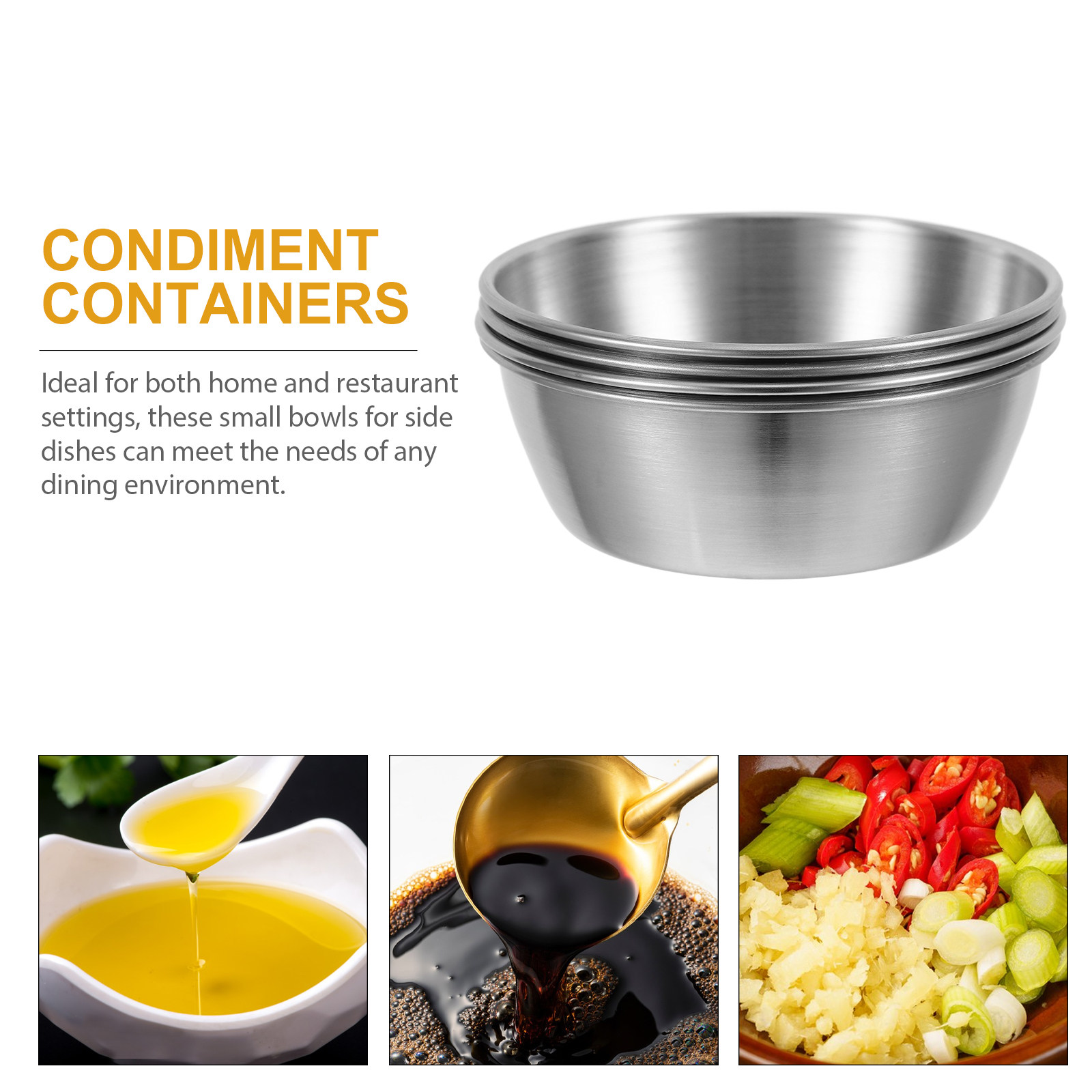4Pcs Stainless Steel Dipping S - огляд і ціна Sauce Dipping Cup
