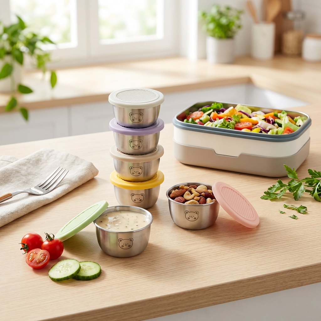 1/6Pcs 304 Stainless Steel Dre - огляд і ціна Sauce Dipping Cup