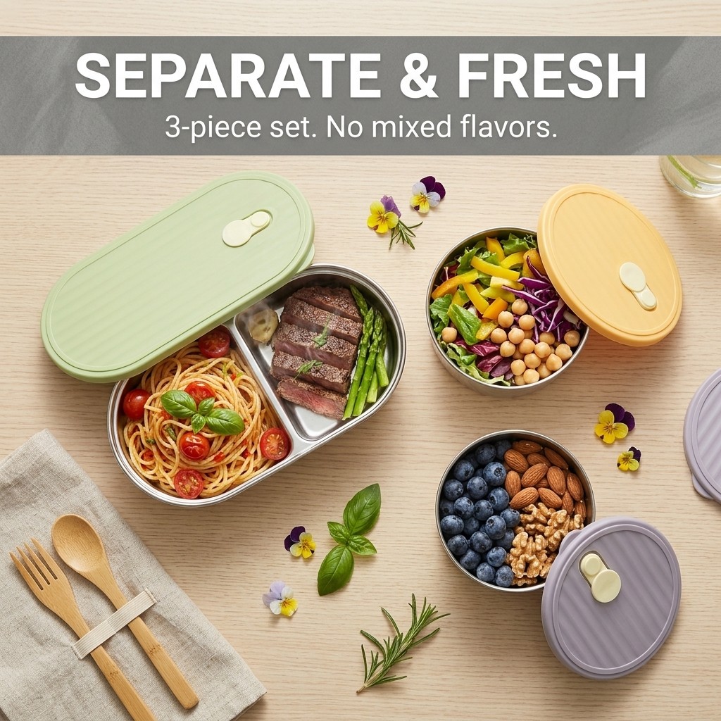 Microwavable 304 Stainless Ste - огляд і ціна Meal Prep Kinder