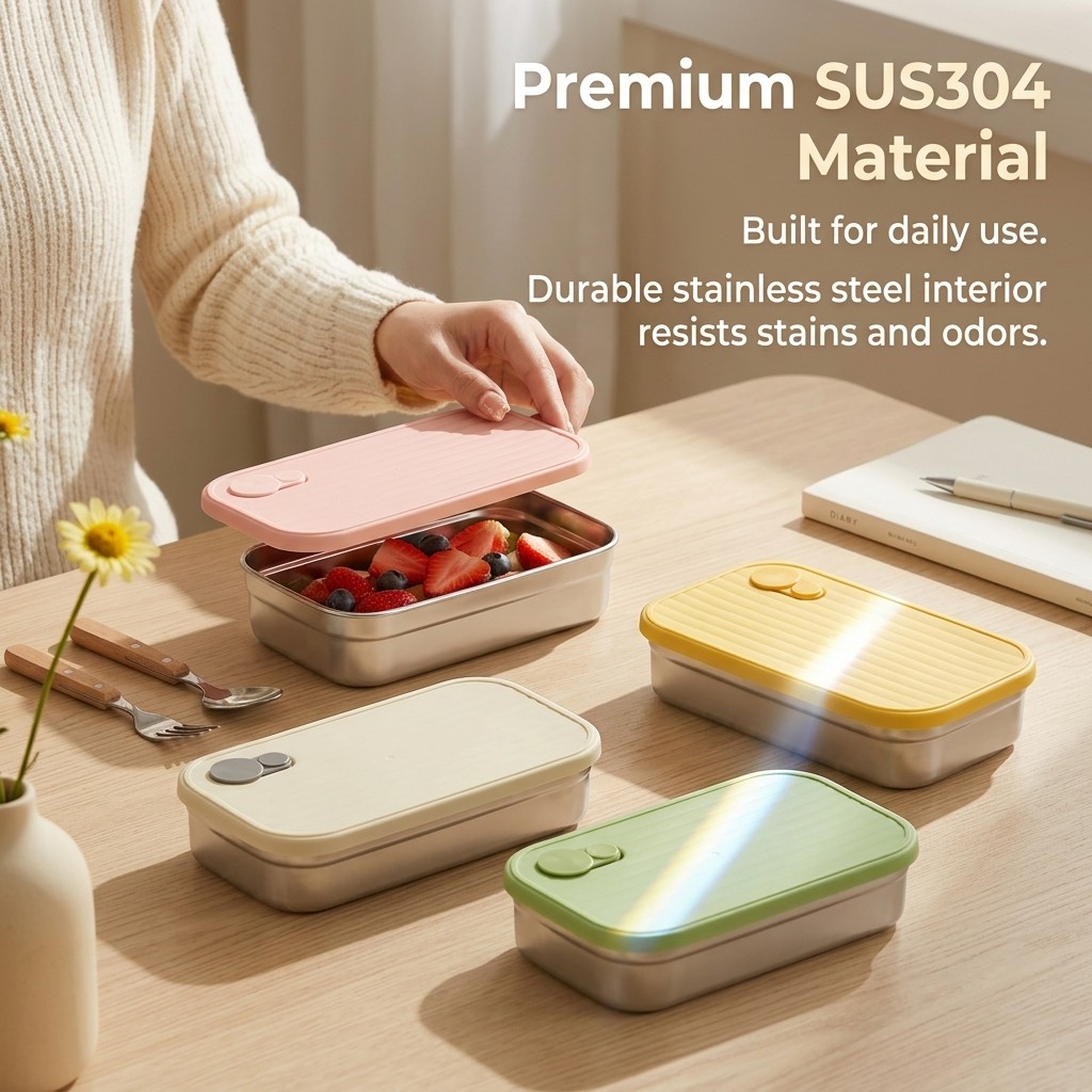 Stainless Steel Bento Box Meta - огляд і ціна Meal Prep Kinder