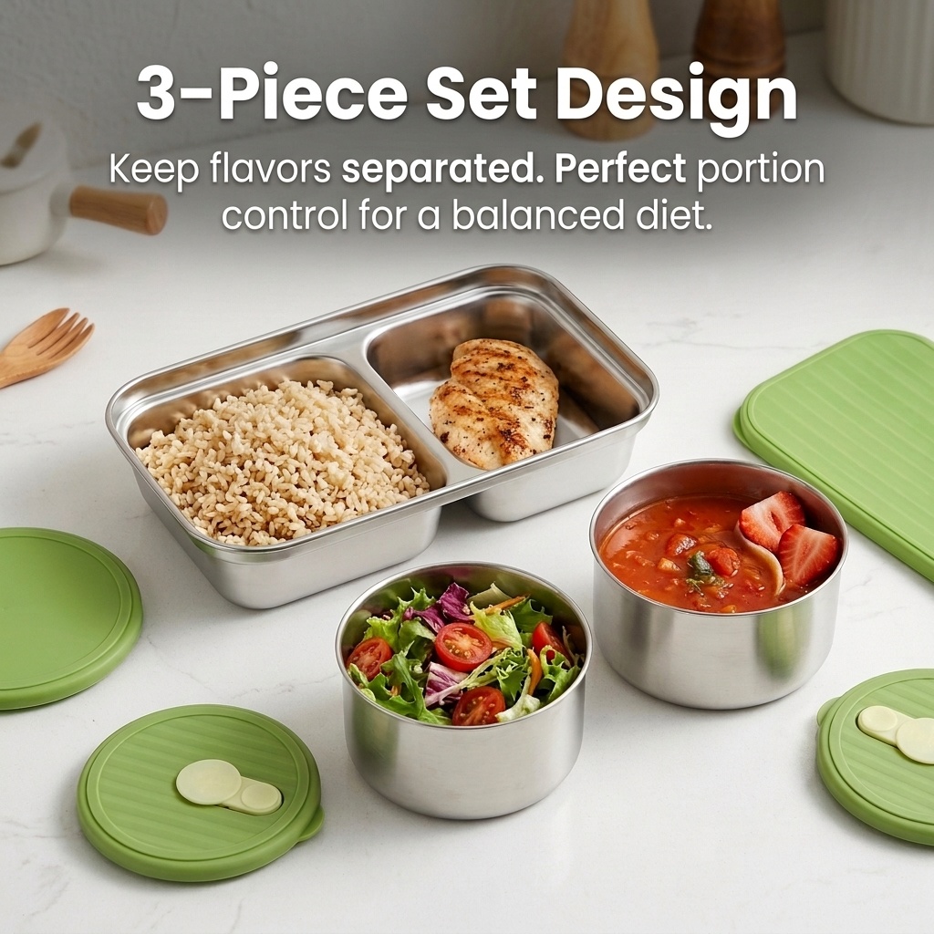 Microwave Safe 304 Stainless S - огляд і ціна Meal Prep Kinder