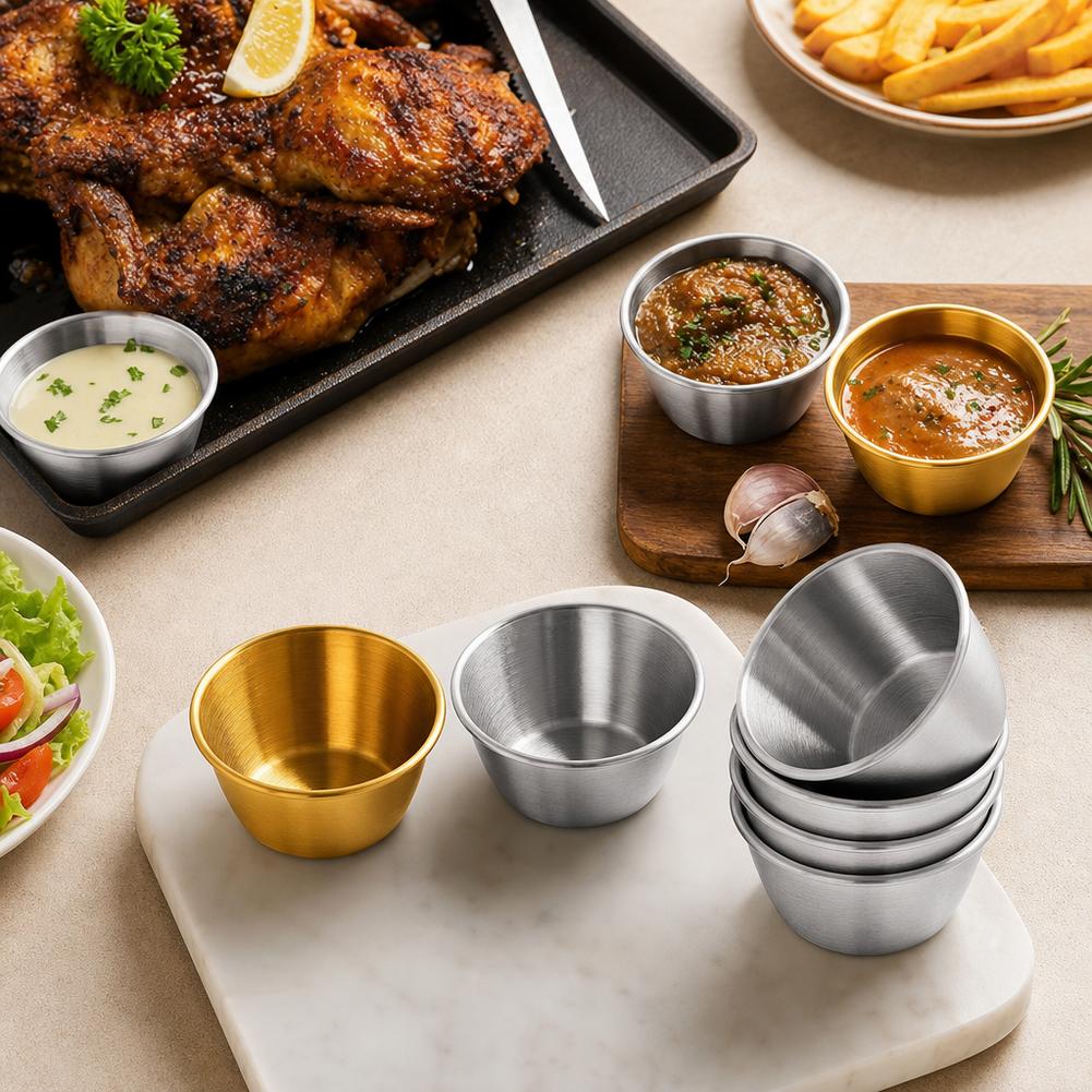 Stainless Steel Sauce Cups Min - огляд і ціна Sauce Dipping Cup