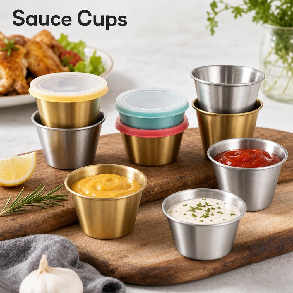 Stainless Steel Sauce Cups Min - огляд і ціна Sauce Dipping Cup