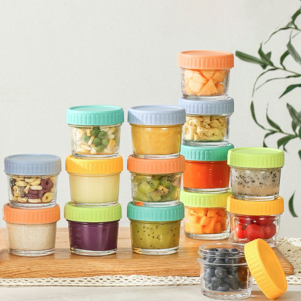 6pcs Glass Baby Food Jar Reusa - огляд і ціна Sauce Dipping Cup