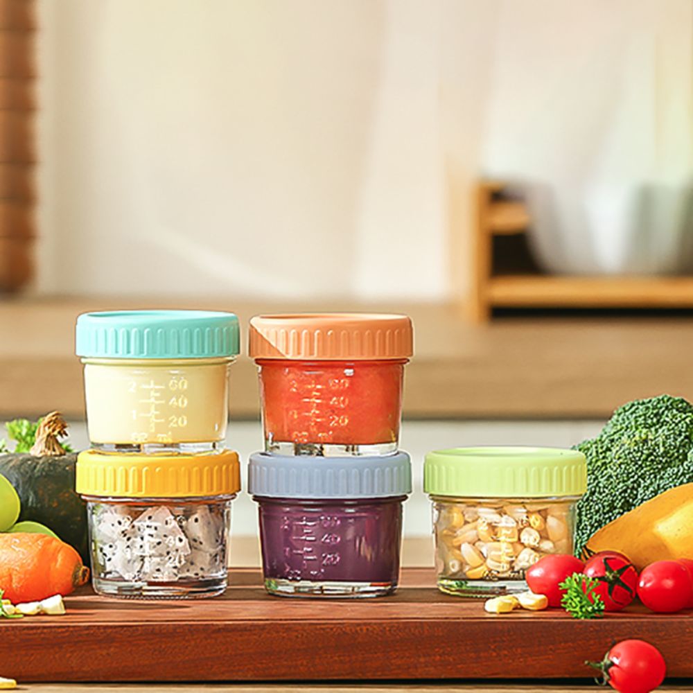 6pcs Glass Baby Food Jar Reusa - огляд і ціна Sauce Dipping Cup