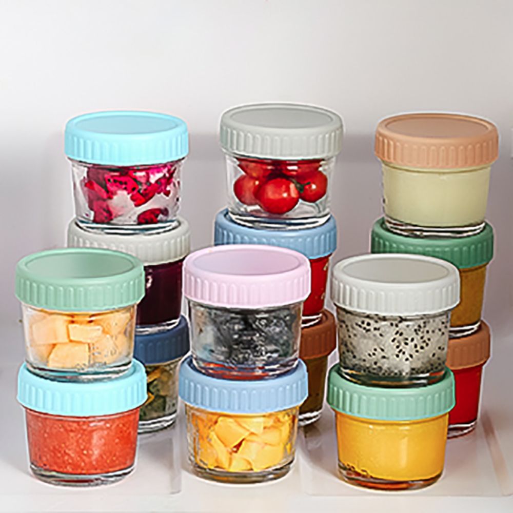 6pcs Glass Baby Food Jar Reusa - огляд і ціна Sauce Dipping Cup
