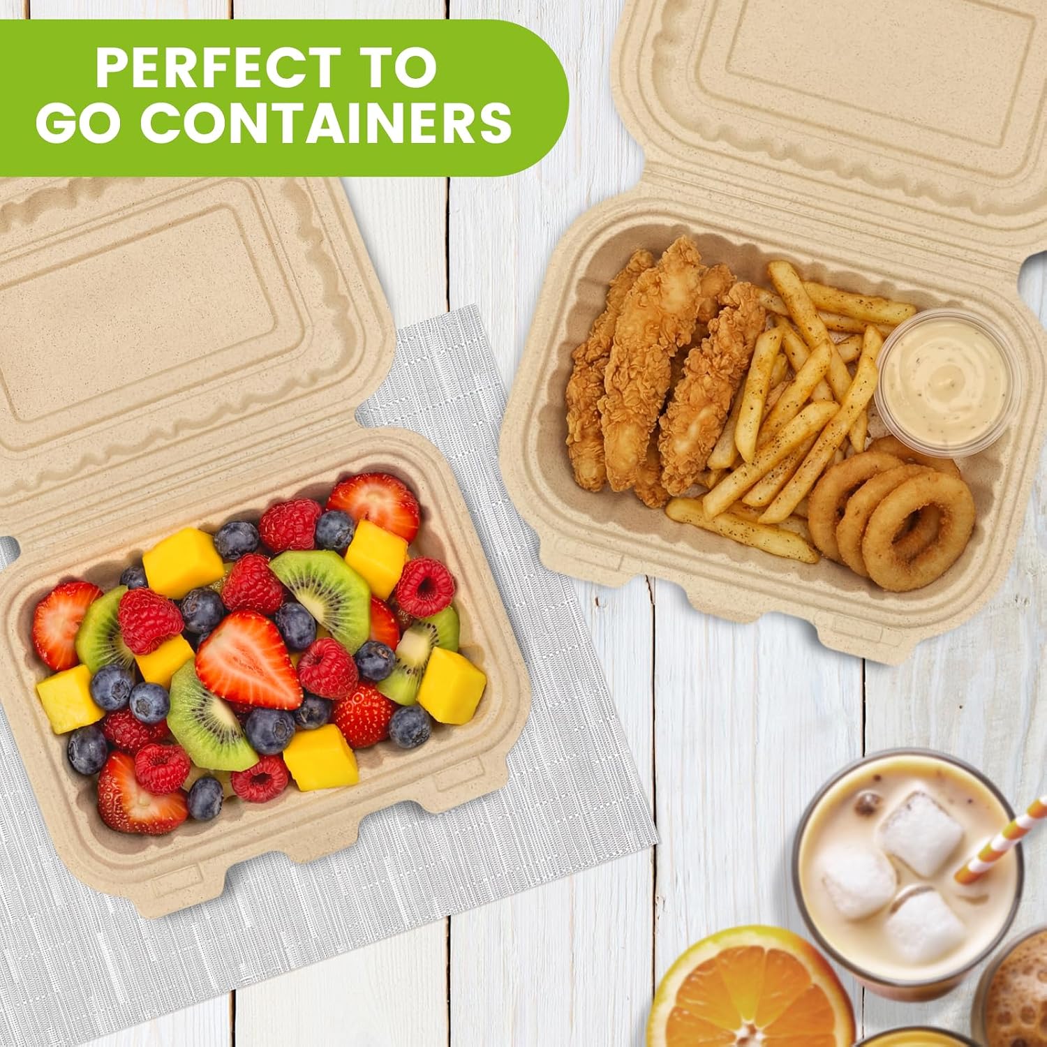 50 Pack 16oz Clamshell Take Ou - огляд і ціна Meal Prep Dinners