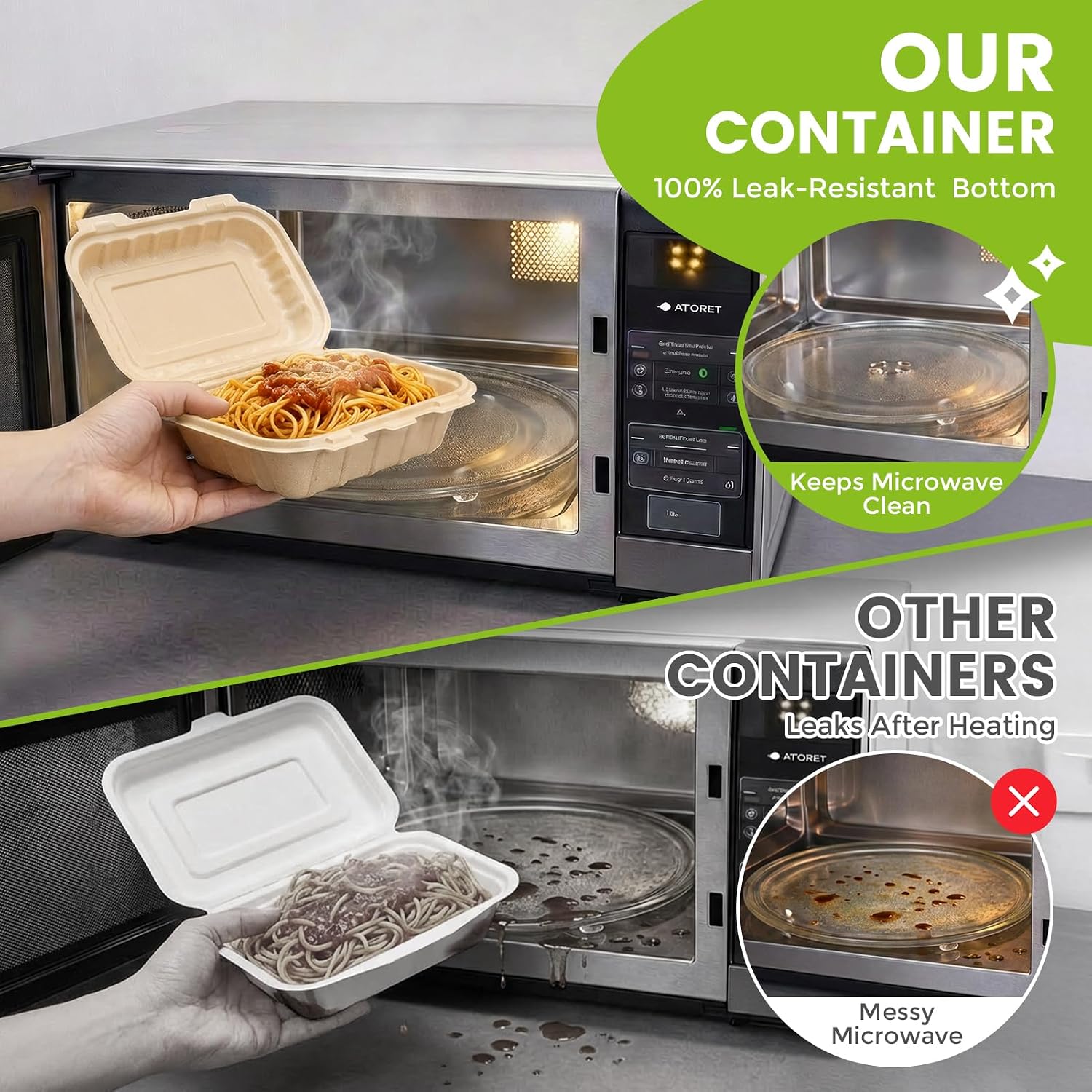 50 Pack 16oz Clamshell Take Ou - огляд і ціна Meal Prep Dinners