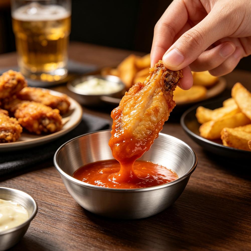 6PCS Stainless Steel Seasoning - огляд і ціна Sauce Dipping Cup