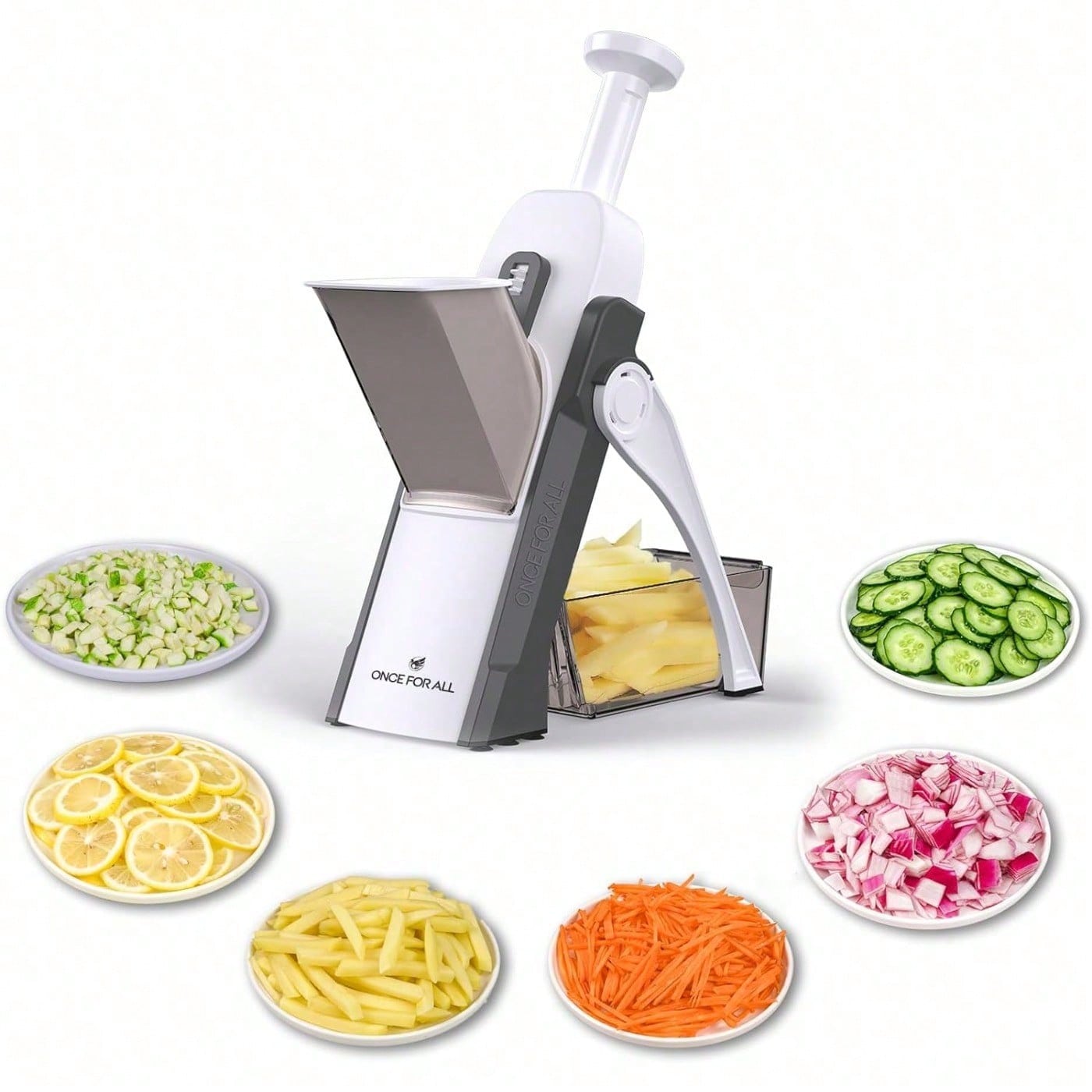 Safe Mandoline Slicer 5 in 1 V - огляд і ціна Meal Prep Potatoes