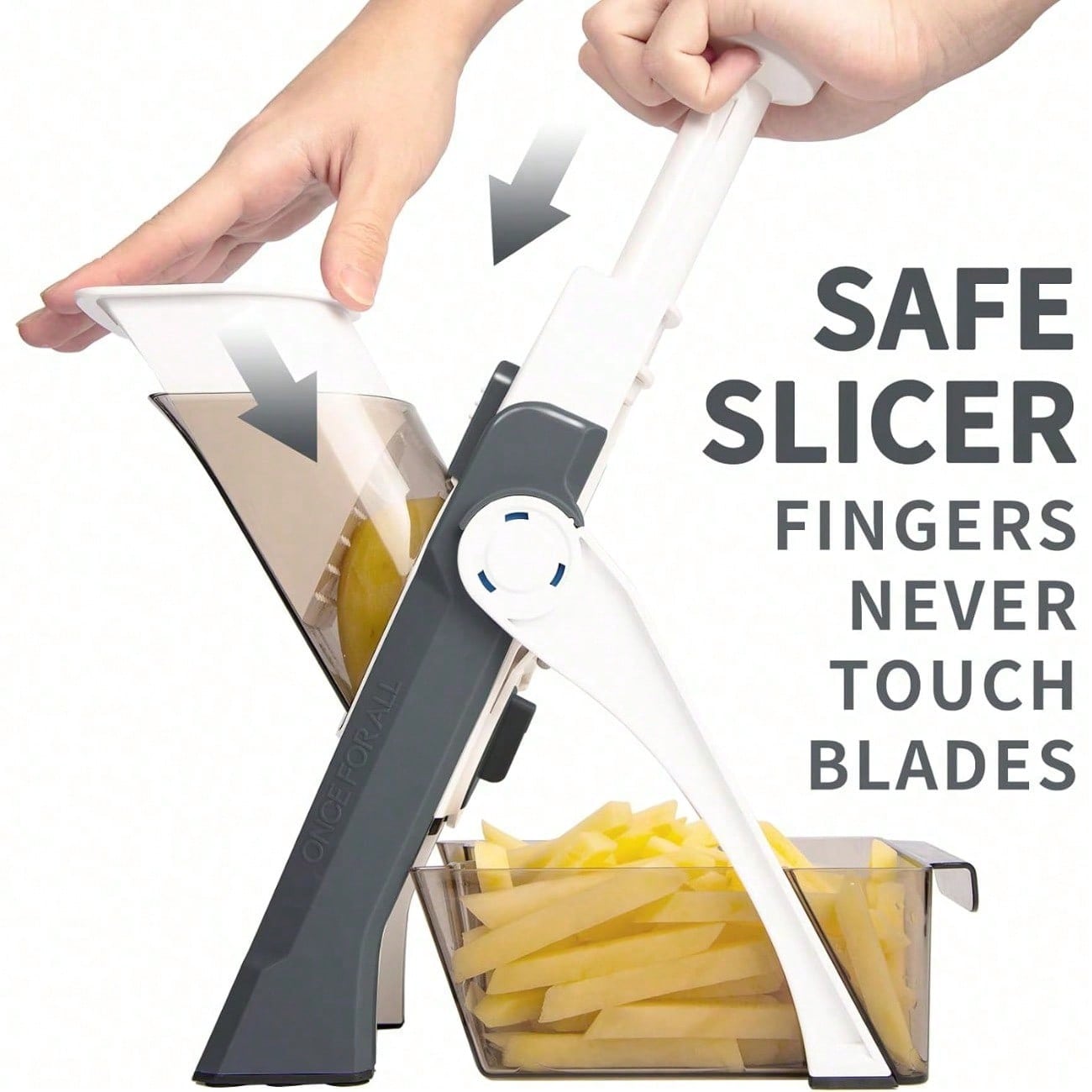Safe Mandoline Slicer 5 in 1 V - огляд і ціна Meal Prep Potatoes