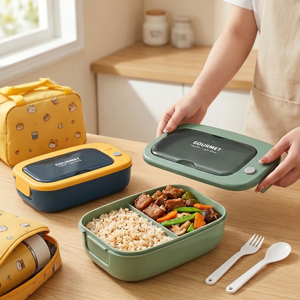 Microwavable Plastic Bento Box - огляд і ціна Meal Prep Kinder