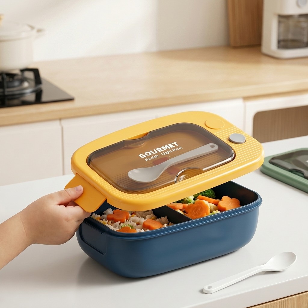 Microwavable Plastic Bento Box - огляд і ціна Meal Prep Kinder