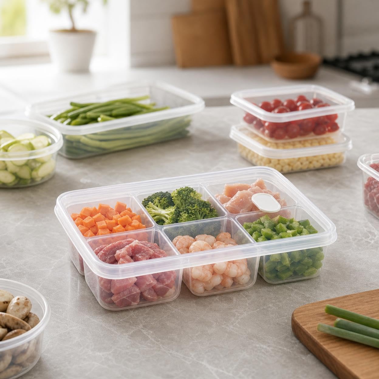 6 Compartment Food Grade Freez - огляд і ціна Meal Prep Frozen Food