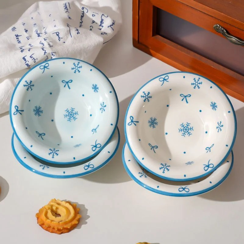 4Pcs Snowflake Ceramics Sauce  - огляд і ціна Sauce Dipping Cup
