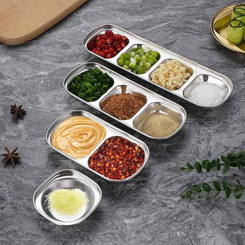 Stainless Steel Divided Dip Bo - огляд і ціна Sauce Dipping Cup