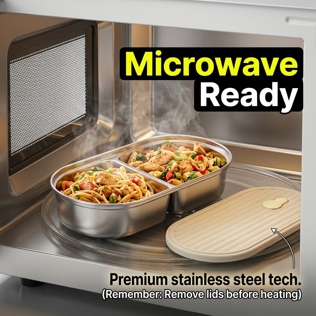 Microwave Safe 304 Stainless S - огляд і ціна Meal Prep Kinder
