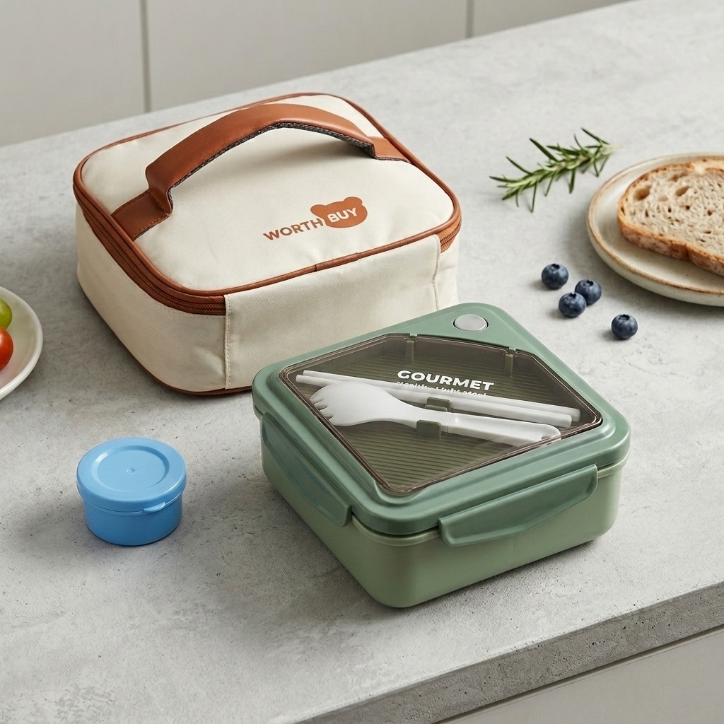 Microwavable Plastic Bento Lun - огляд і ціна Meal Prep Kinder