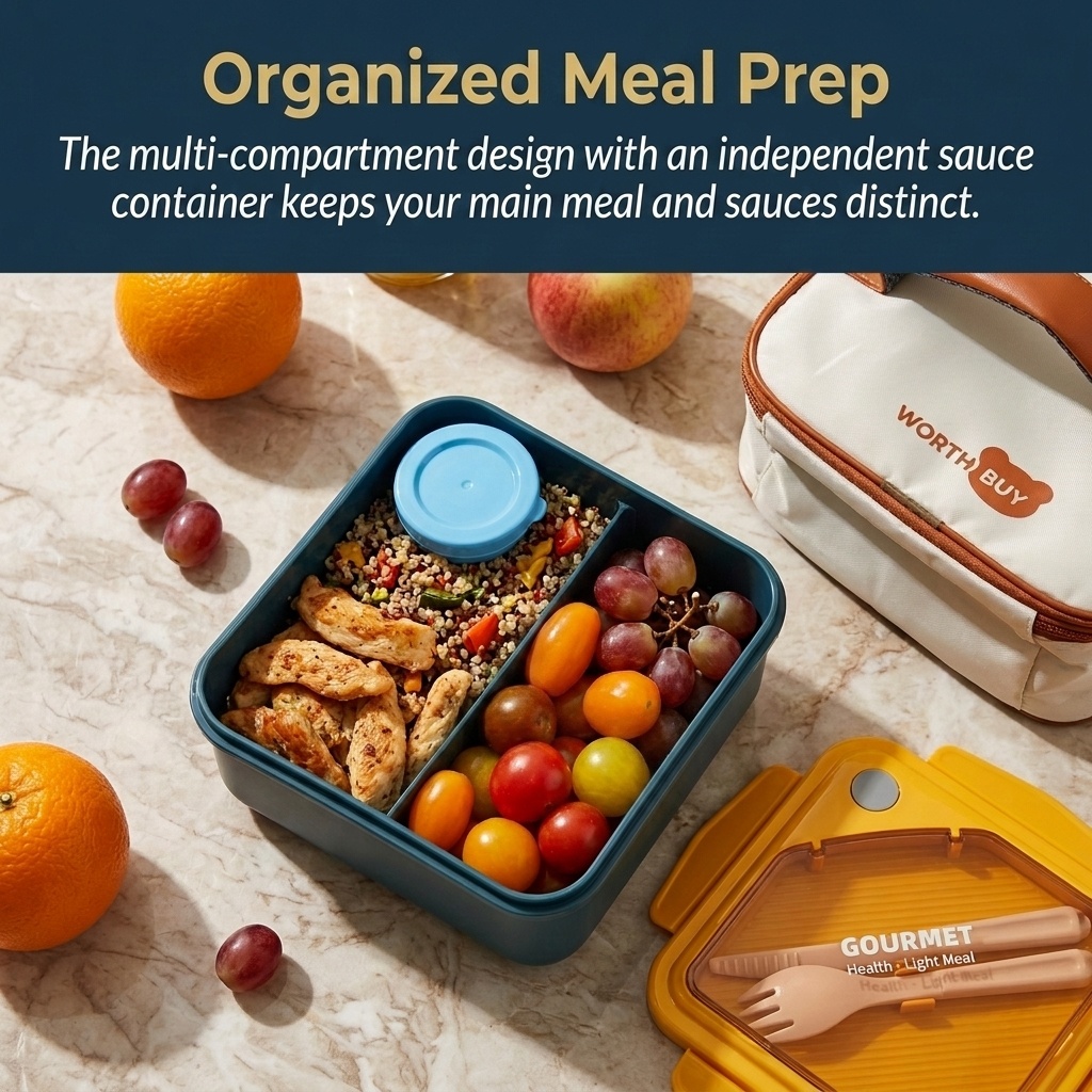 Microwavable Plastic Bento Lun - огляд і ціна Meal Prep Kinder